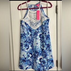 NWT Lilly Pulitzer Pearl coastal blue shift dress size 6